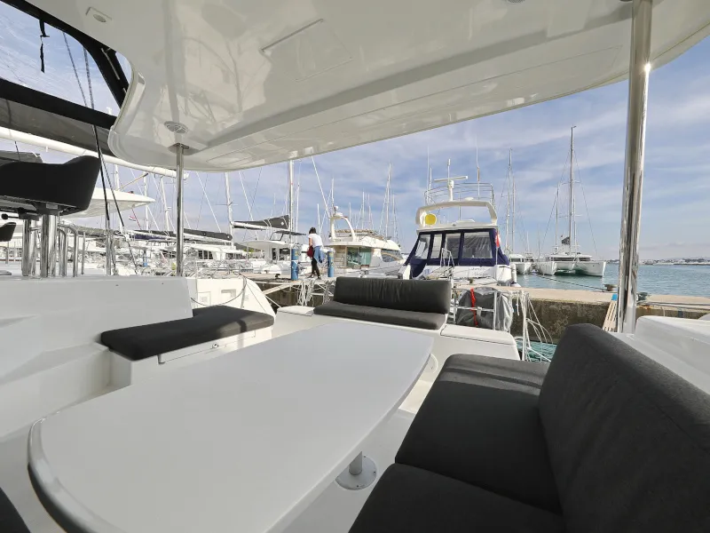 Deck of Tom & Jerry, a Lagoon 40 catamaran at Općina Sukošan, Croatia