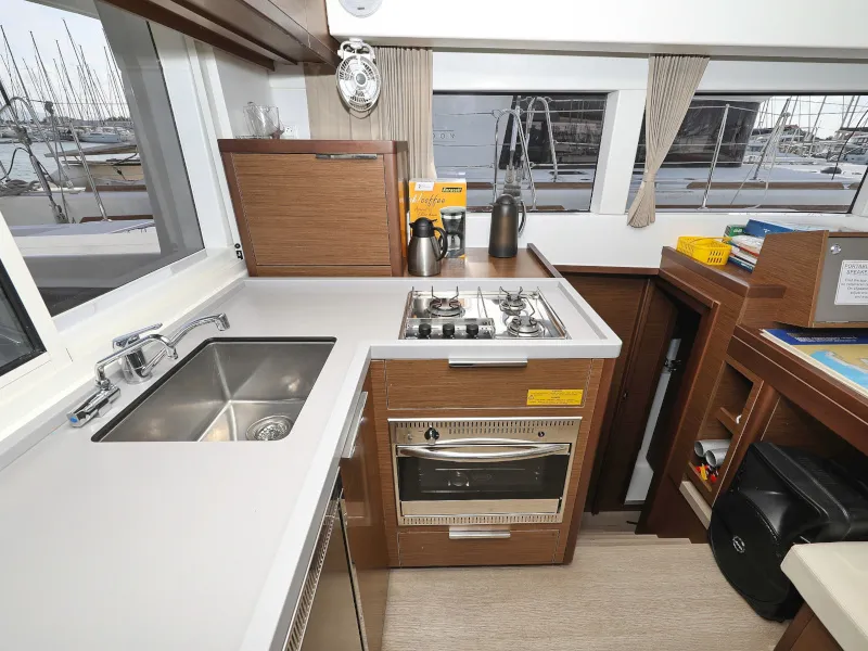 Galley of Tom & Jerry, a Lagoon 40 catamaran at Općina Sukošan, Croatia