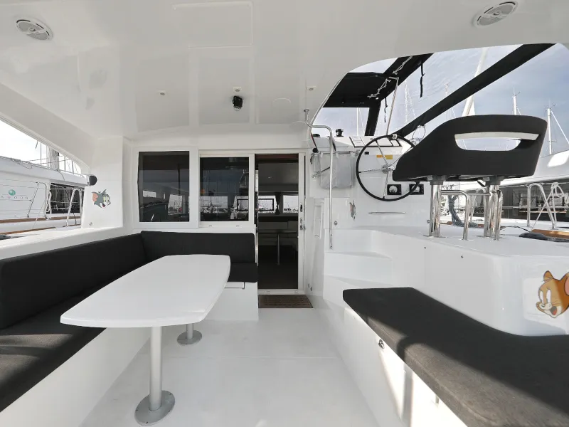 Deck of Tom & Jerry, a Lagoon 40 catamaran at Općina Sukošan, Croatia