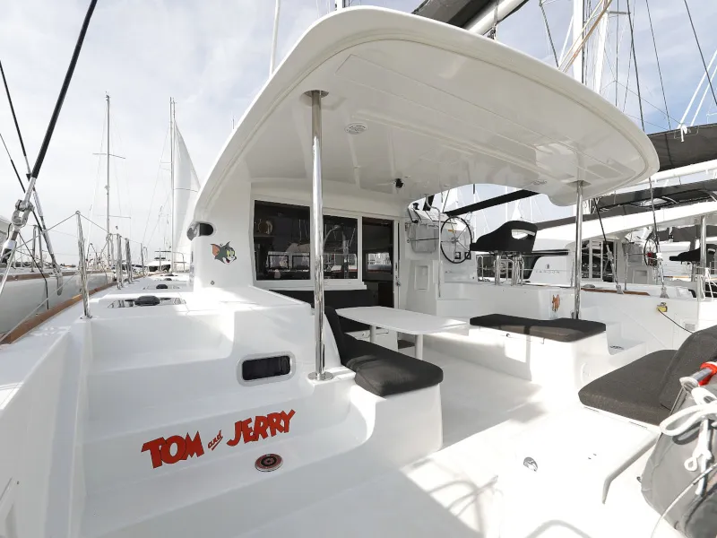 Deck of Tom & Jerry, a Lagoon 40 catamaran at Općina Sukošan, Croatia