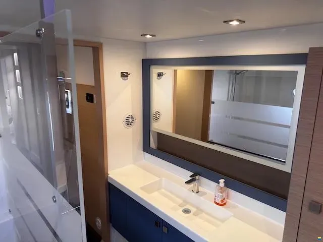 Head on Kahuna, a Fountaine Pajot Astrea 42 Maestro catamaran at Toulon, France