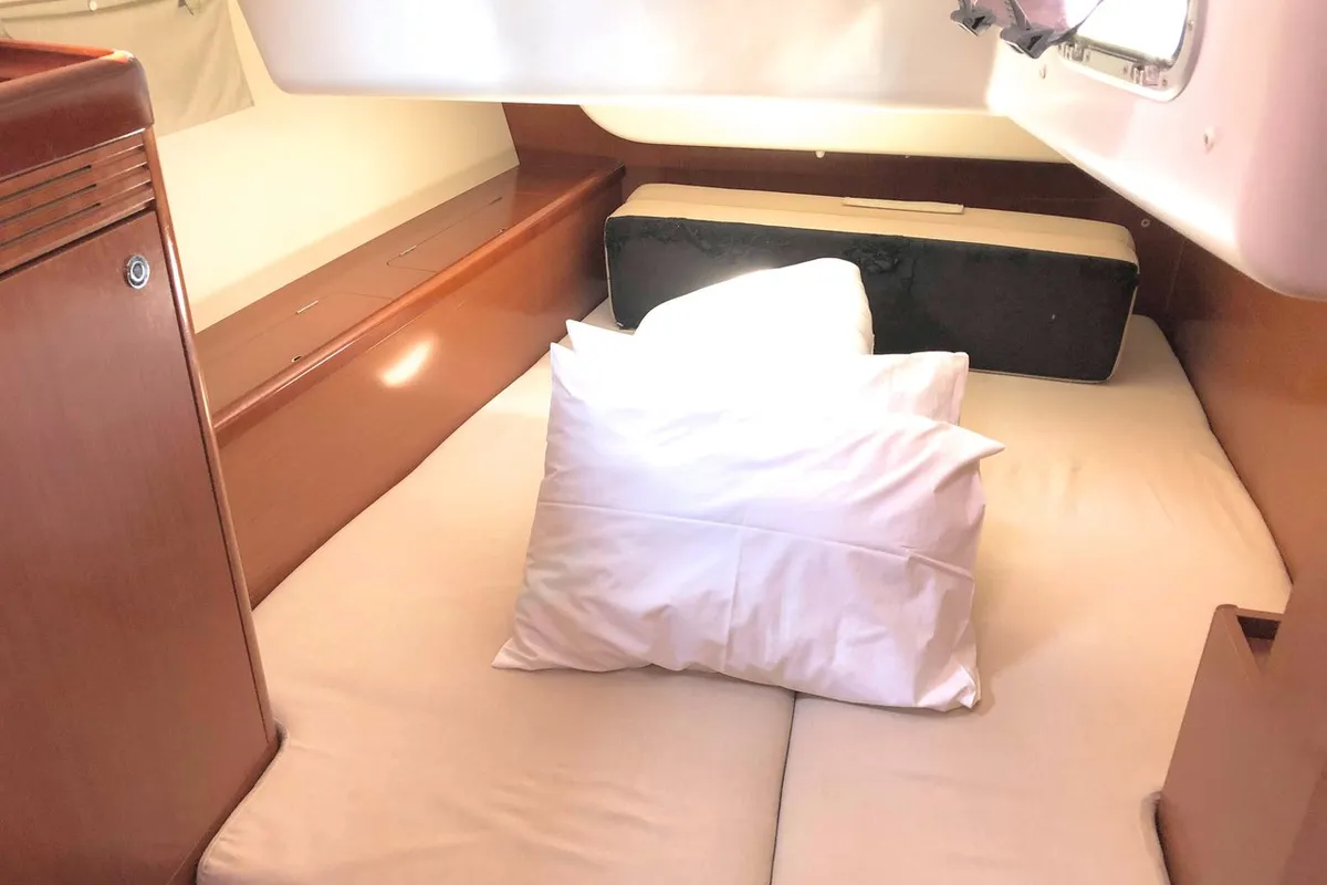Cabin on Whisper, a Beneteau Oceanis 43 sailboat at Athens, Greece