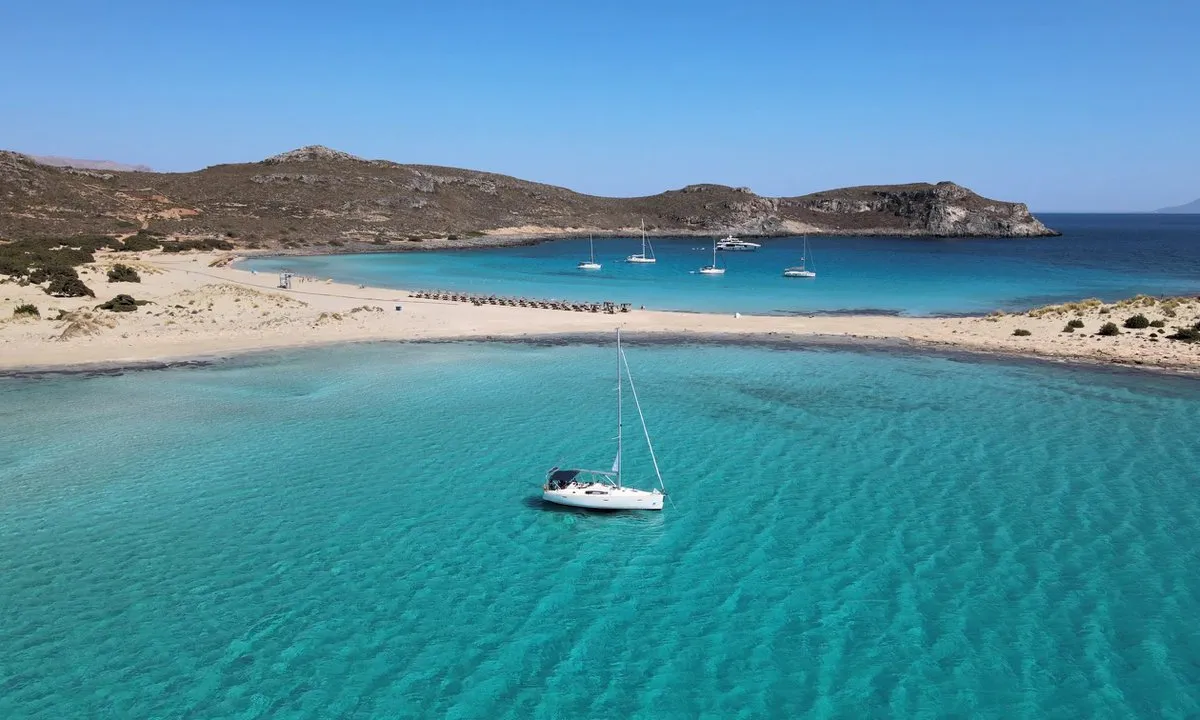 Exterior view of Whisper, a Beneteau Oceanis 43 sailboat at Athens, Greece