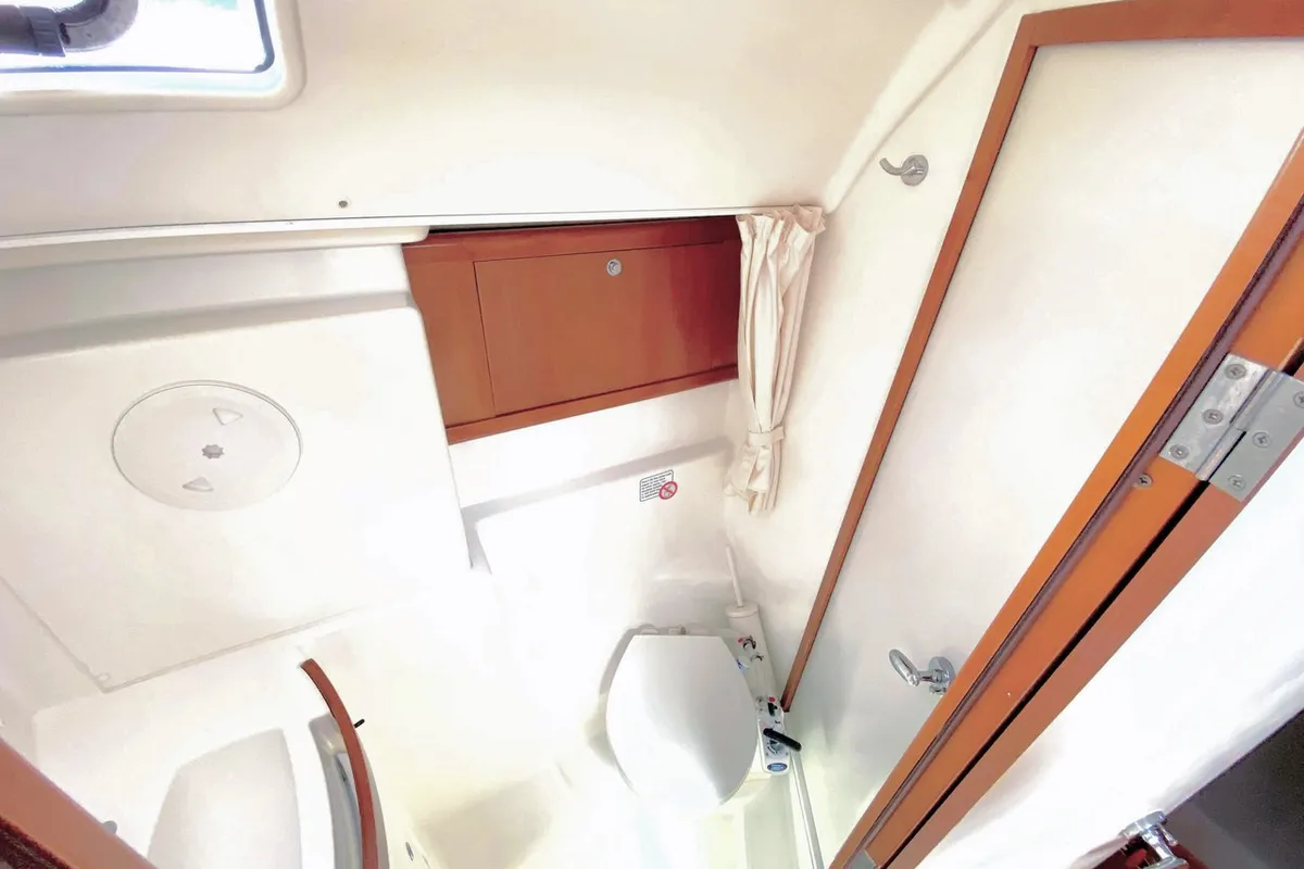 Head on Whisper, a Beneteau Oceanis 43 sailboat at Athens, Greece