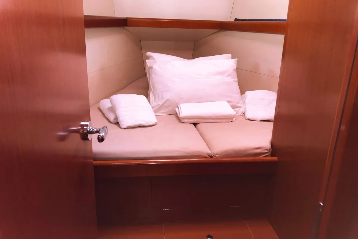 Cabin on Whisper, a Beneteau Oceanis 43 sailboat at Athens, Greece