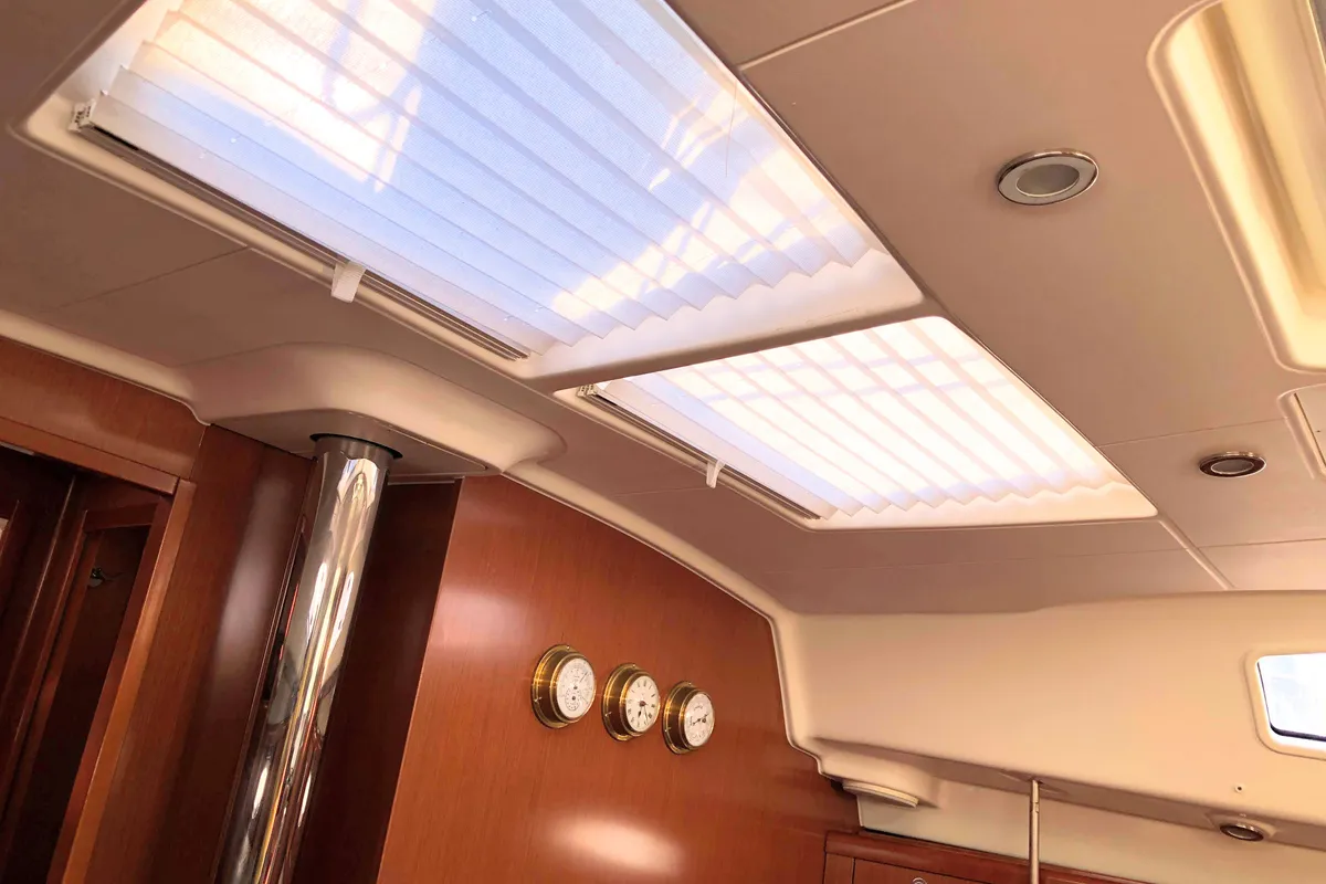 Salon of Whisper, a Beneteau Oceanis 43 sailboat at Athens, Greece