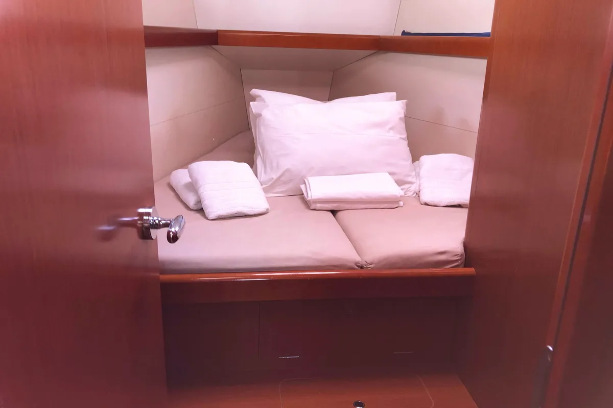 Cabin on Whisper, a Beneteau Oceanis 43 sailboat at Athens, Greece