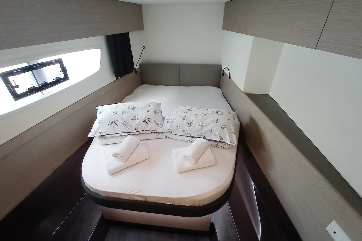 Cabin on Coco, a Fountaine Pajot Elba 45 catamaran at Seget Donji, Croatia