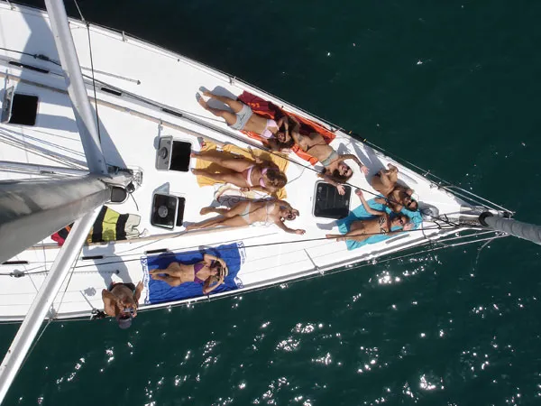 Exterior view of Penny, a Beneteau Cyclades 50.5 sailboat at Athens, Greece