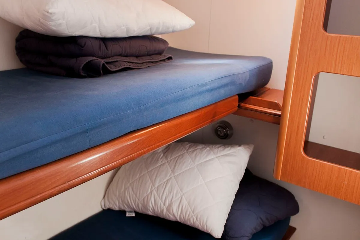 Cabin on Penny, a Beneteau Cyclades 50.5 sailboat at Athens, Greece