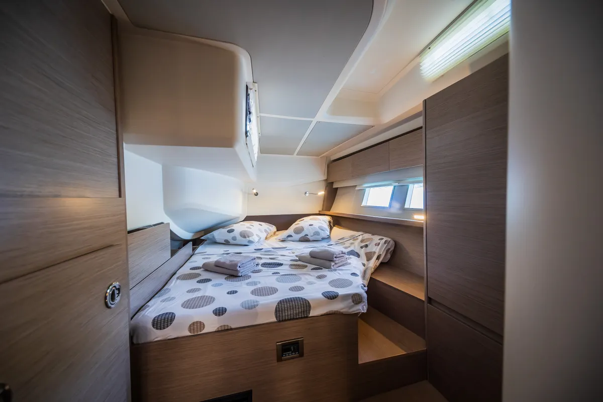 Cabin on Oceanelle, a Hanse 588 sailboat at Seget Donji, Croatia