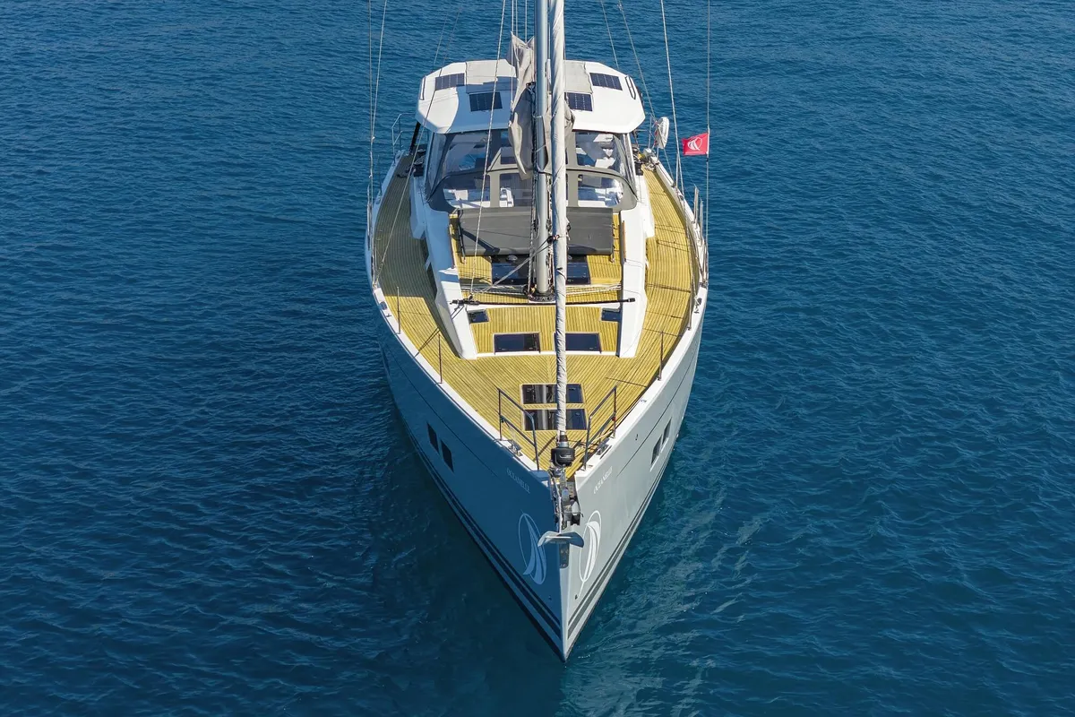 Oceanelle, a Hanse 588 sailboat at Seget Donji, Croatia