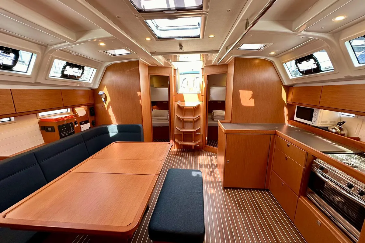 Salon of Simba, a Bavaria Cruiser 46 sailboat at Sukošan, Croatia