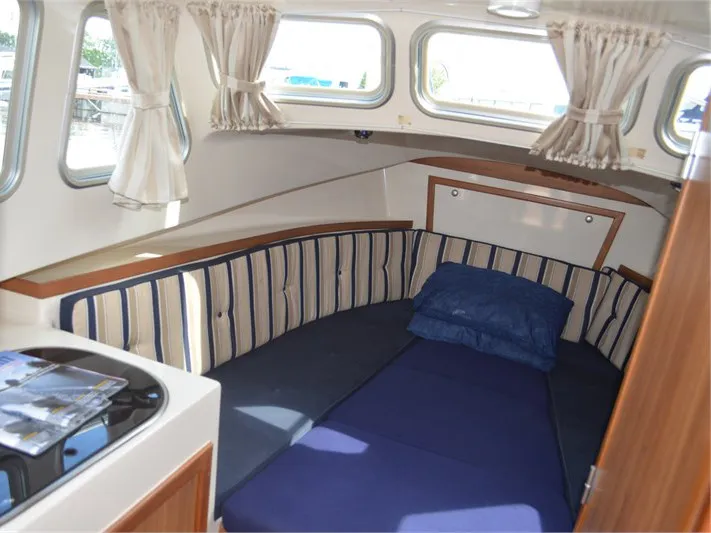 Salon of Drait 154, a De Drait Drachtster Sloep Cabin 750 motorboat at Drachten, Netherlands