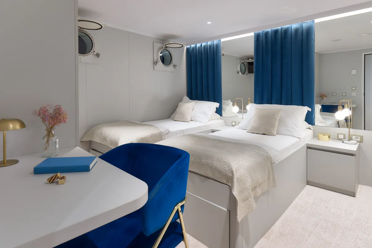 Cabin on Bellezza, a Motoryacht motor yacht at Split, Croatia