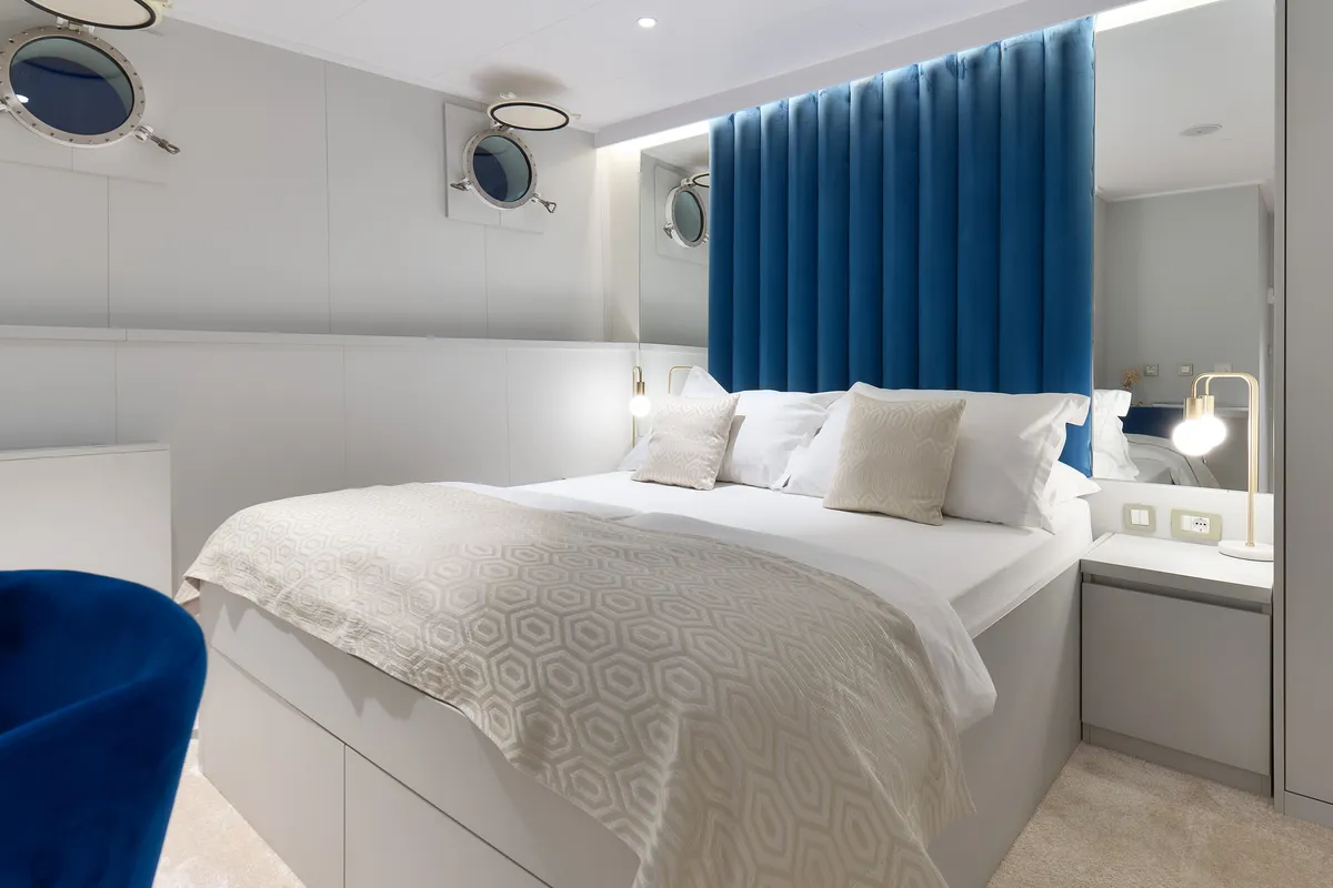 Cabin on Bellezza, a Motoryacht motor yacht at Split, Croatia