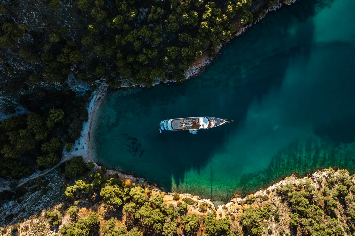 Exterior view of Bellezza, a Motoryacht motor yacht at Split, Croatia