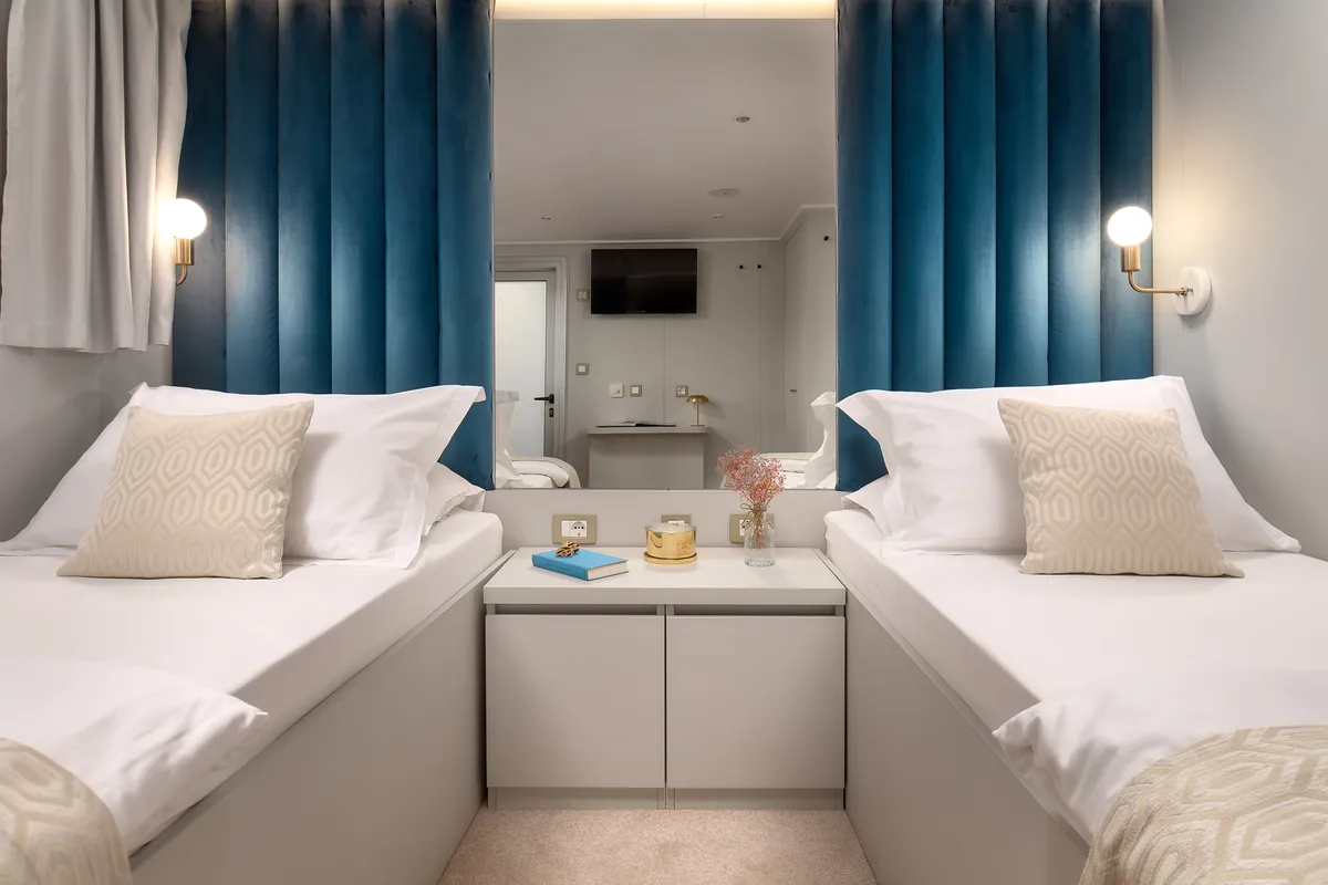 Deck of Bellezza, a Motoryacht motor yacht at Split, Croatia