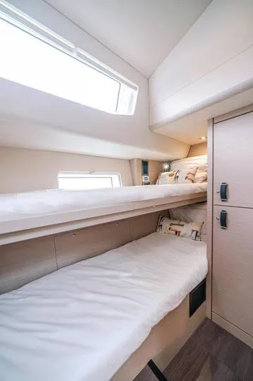 Cabin on Uranos, a Jeanneau 65 sailboat at Lavreotiki Municipal Unit, Greece