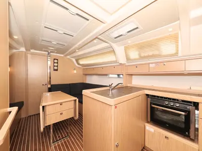 Galley of Jazz Band, a Bavaria Cruiser 37 sailboat at Pirovac, Croatia
