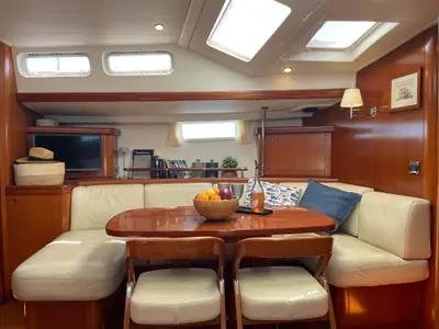 Marina Blue, a Beneteau 57 sailboat at Sithonia Municipal Unit, Greece