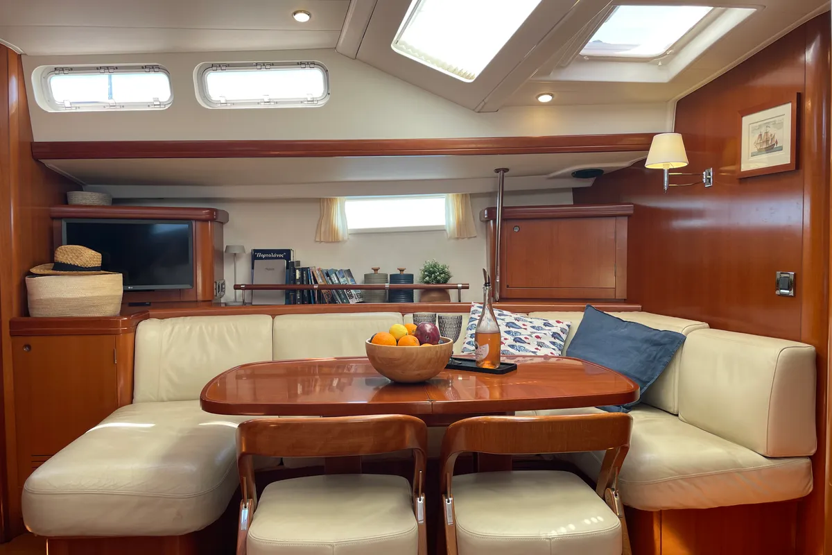 Marina Blue, a Beneteau 57 sailboat at Sithonia Municipal Unit, Greece