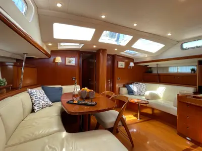 Marina Blue, a Beneteau 57 sailboat at Sithonia Municipal Unit, Greece