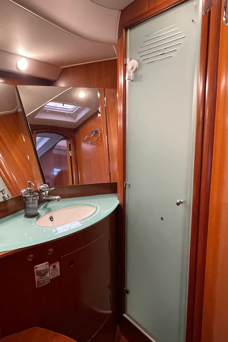 Marina Blue, a Beneteau 57 sailboat at Sithonia Municipal Unit, Greece