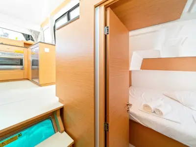 Cabin on Geva Mare X, a Excess 11 catamaran at Rhodes, Greece