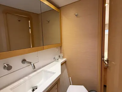 Galley of Lu Lu, a Lagoon 450 F catamaran at Marmaris, Turkey