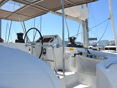 Cabin on Lu Lu, a Lagoon 450 F catamaran at Marmaris, Turkey