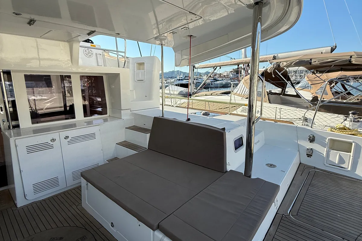 Cabin on Lu Lu, a Lagoon 450 F catamaran at Marmaris, Turkey
