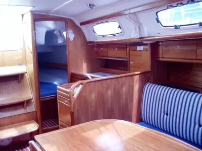 Salon of Konstantinos, a Bavaria 33 Cruiser sailboat at Municipal Unit of Lefkada, Greece