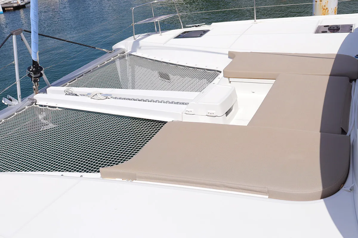Deck of SV SailMates, a Lagoon 46 catamaran at Road Town, British Virgin Islands