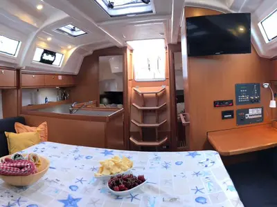 Salon of Lana 3, a Bavaria Cruiser 37 sailboat at Split, Croatia