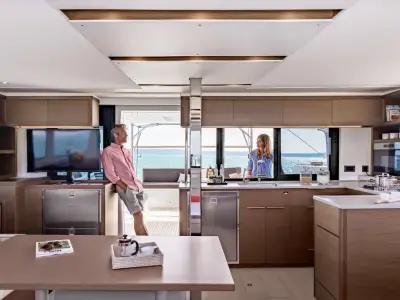 Galley of Theloulisa, a Lagoon 46 catamaran at Ajaccio, France
