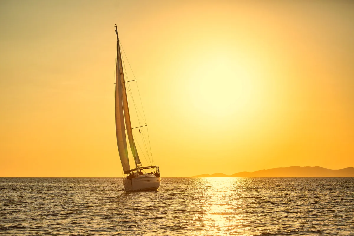 Exterior view of WHISKY FOXTROT, a Bavaria 46 Cruiser sailboat at Municipal Unit of Ellomenos, Greece