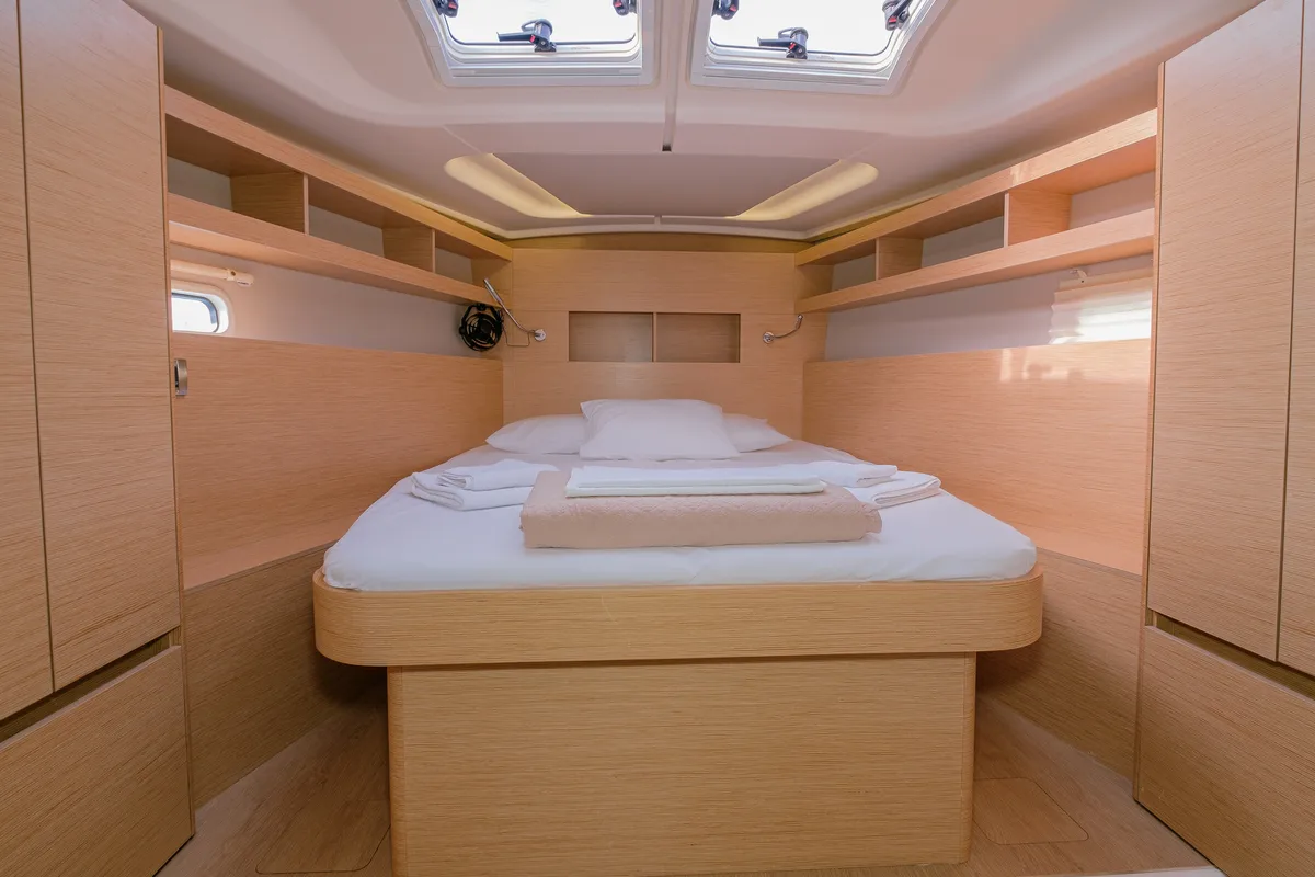 Cabin on Ella, a Hanse 458 sailboat at Kos, Greece
