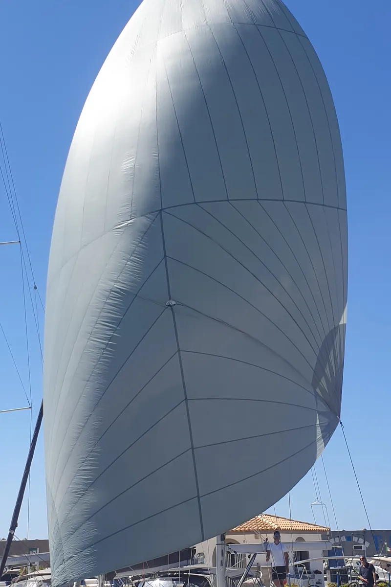 Exterior view of In A Silent Way, a Jeanneau Sun Odyssey 519 sailboat at Tropea, Italy