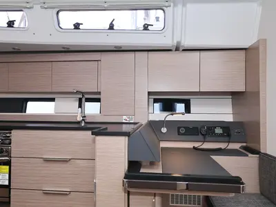 Galley of Chrisphi, a Hanse 460 sailboat at Seget Donji, Croatia