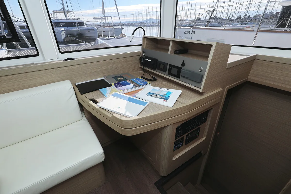 Salon of Equator, a Lagoon 42 catamaran at Općina Sukošan, Croatia