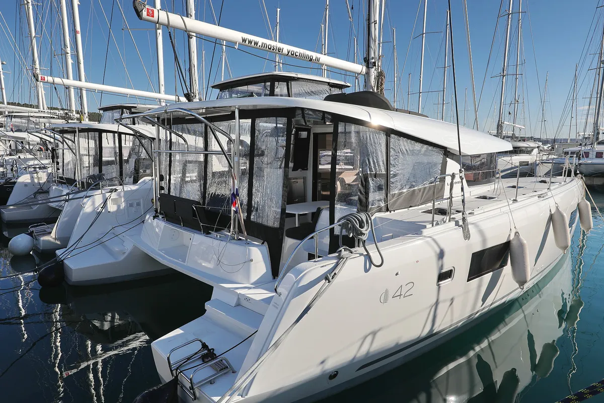 Equator, a Lagoon 42 catamaran at Općina Sukošan, Croatia