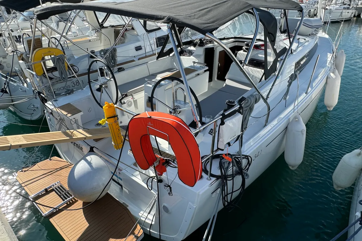 Exterior view of Arnie, a Beneteau Oceanis 34.1 sailboat at Općina Sukošan, Croatia