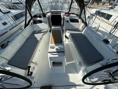 Cockpit of Arnie, a Beneteau Oceanis 34.1 sailboat at Općina Sukošan, Croatia