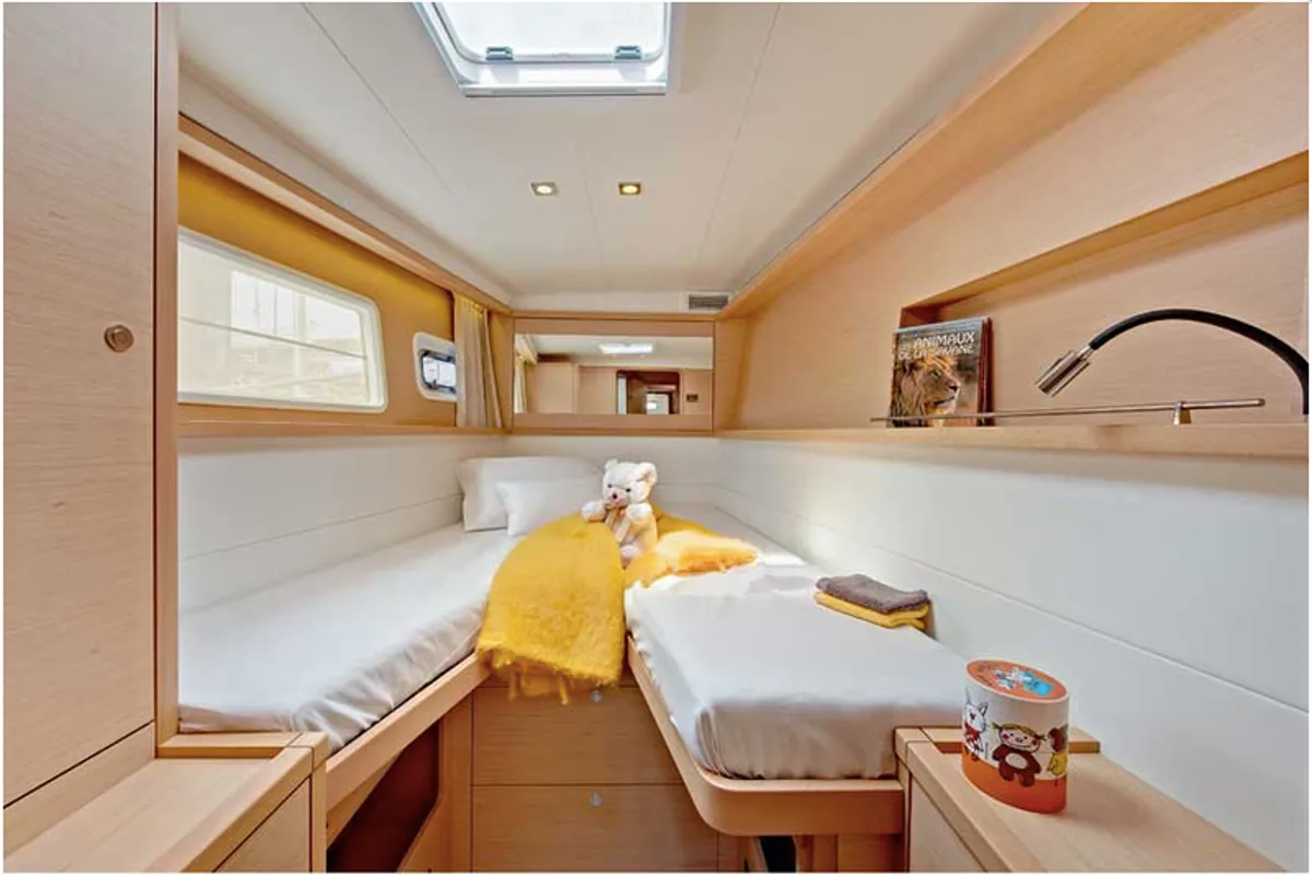 Cabin on Arctic Princess, a Lagoon 450 catamaran at Tromsø, Norway