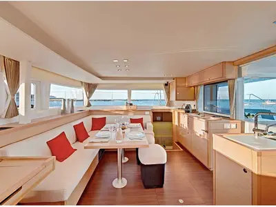 Cabin on Arctic Princess, a Lagoon 450 catamaran at Tromsø, Norway