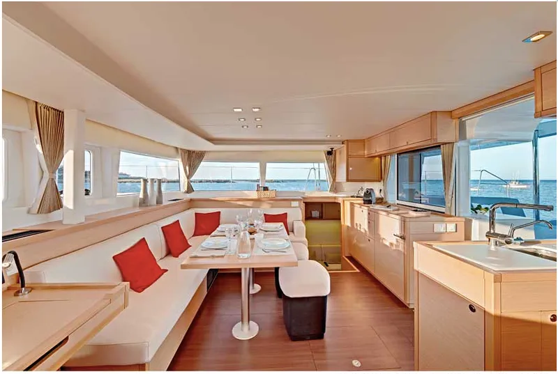 Cabin on Arctic Princess, a Lagoon 450 catamaran at Tromsø, Norway