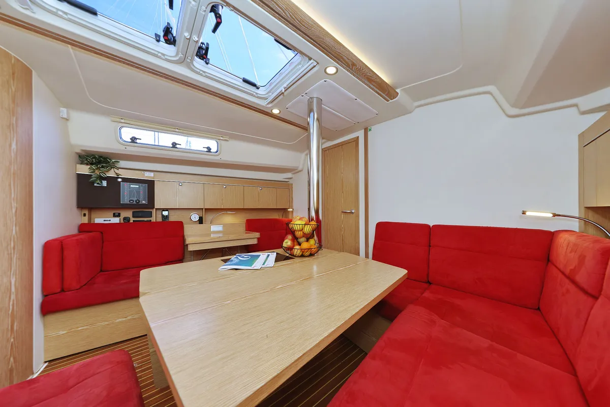 Salon of Pretty Woman, a Hanse 415 sailboat at Grad Biograd na Moru, Croatia