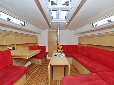 Salon of Pretty Woman, a Hanse 415 sailboat at Grad Biograd na Moru, Croatia