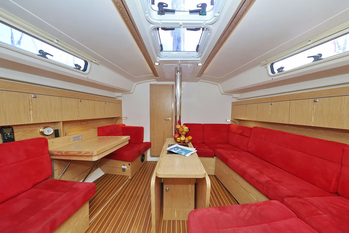 Salon of Pretty Woman, a Hanse 415 sailboat at Grad Biograd na Moru, Croatia